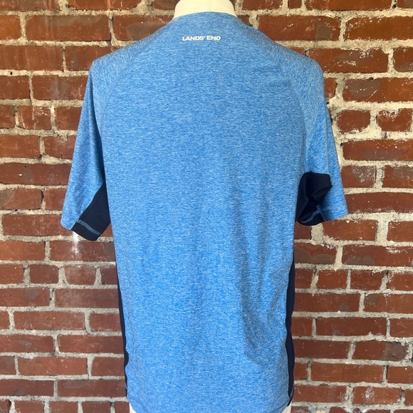 Mens Lands’ End Performance Running Swimming Compression Fitted Shirt Medium - Picture 5 of 5